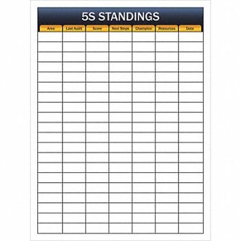 VISUAL WORKPLACE INC. Dry Erase Board Non-Magnetic Plastic, 463V44