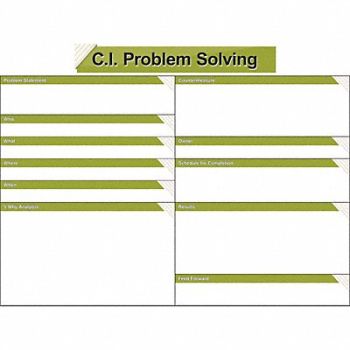 VISUAL WORKPLACE INC. Dry Erase Board Non-Magnetic Plastic, 463V54