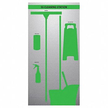 VISUAL WORKPLACE INC. Wet Shadow Board 72 Hx36 W, 463V99