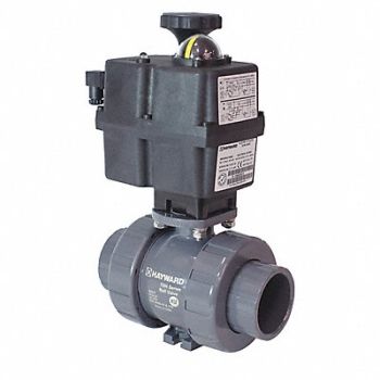 HAYWARD FLOW CONTROL Electronic Ball Valve 2 Pipe CPVC Ball, 466J15