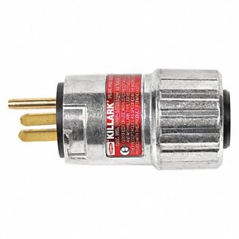 HUBBELL Plug Gray 15 A Standard 5-15P, 467K77