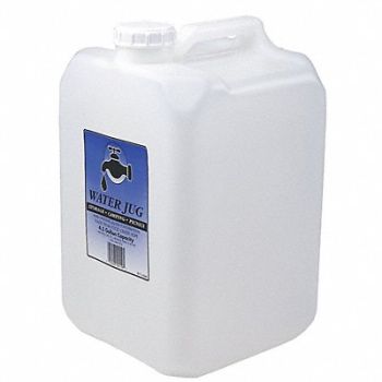 MIDWEST CAN Water Container 4.5 gal Cap. Clear HDPE, 469C36