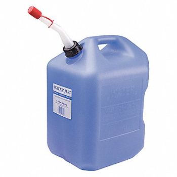 MIDWEST CAN Water Container 6 gal Cap. Blue HDPE, 469C37