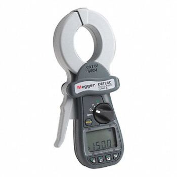 MEGGER Clamp On Earth Resistance Tester LCD, 46AN65