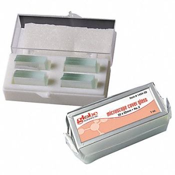 GLOBE SCIENTIFIC Microscope CoverGlass Clear 24x60mm PK10, 46AX15