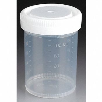GLOBE SCIENTIFIC Airtight Container 120mL Wide PK300, 46AX30