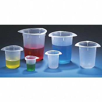 GLOBE SCIENTIFIC Graduated Beaker 800mL PP PK100, 46AX39