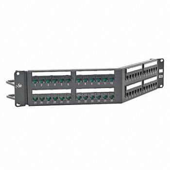 HUBBELL PREMISE WIRING Patch Panel 48 Ports 3.46 in H, 46AY26