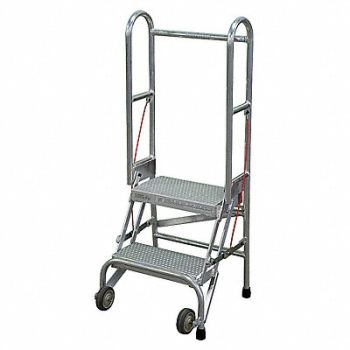 COTTERMAN Folding Rolling Safety Ldr Platfm 20In H, 46C355