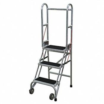 COTTERMAN Folding Rolling Safety Ldr Platfm 30In H, 46C359