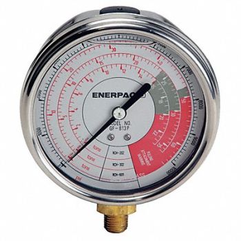 ENERPAC K4565 Pressure Gauge 0 to 10000 psi 4 Dial, 46C577