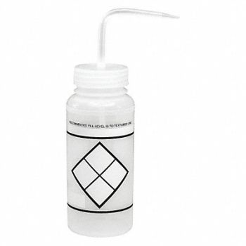 SP SCIENCEWARE Wash Bottle Std 16 oz Write-On White PK6, 46C797