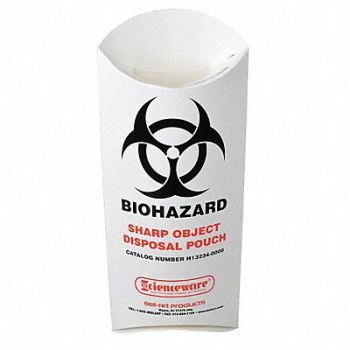 SP SCIENCEWARE Biohazard Sharp Object Pouch PK200, 46C828