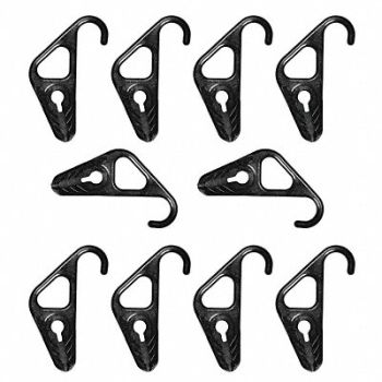 THE BETTER BUNGEE Bungee Hook Black 4 in L 2 in W PK10, 46CC08