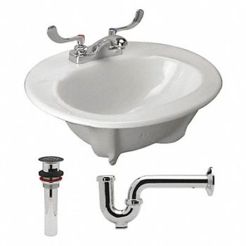 Zurn Lav Sink Oval 20inx12-1/4inx6-5/8in, 46CD60