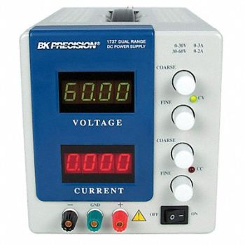 B K PRECISION Dual Range DC Pwr Sply 30V/3A 60V/2A, 46F063