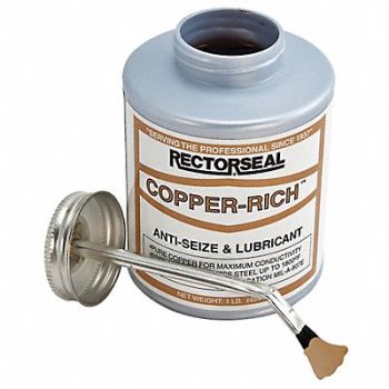 RECTORSEAL Gen Purp Anti-Seize 8 oz BrshTp Cn, 46F525