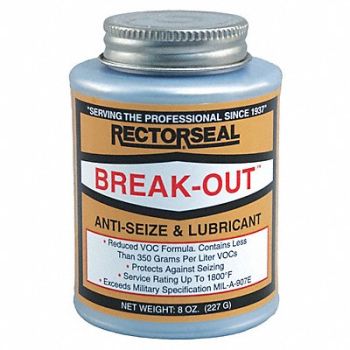 RECTORSEAL Gen Purp Anti-Seize 8 oz BrshTp Cn, 46F528