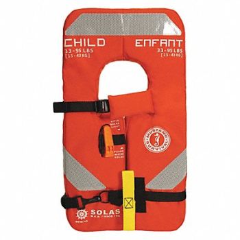 MUSTANG SURVIVAL Std Life Jacket I Child 33 to 90lb 26lb, 46G117
