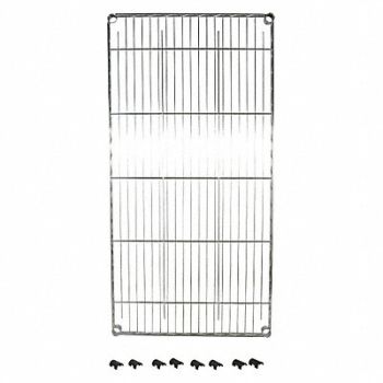 GRAINGER APPROVED Shelving Chrome 24x48, 46J285