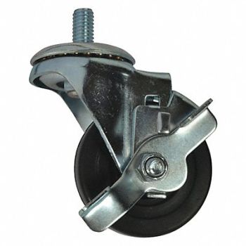 GRAINGER APPROVED Swivel Caster with Brake 3 In, 46J299