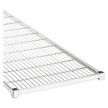 GRAINGER APPROVED Shelf Chrome 24x72 In, 46K089