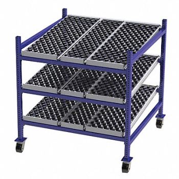 UNEX FLOW CELL Gravity Flow Rack 48inx54inx48in 12ga, 46KF28