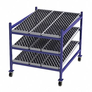 UNEX FLOW CELL Gravity Flow Rack 60inx54inx48in 12ga, 46KF29