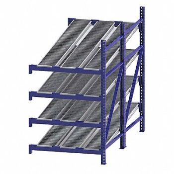UNEX ROLLER RACK Gravty FlwRck 96inx84inx48in #shlv 4, 46KG72