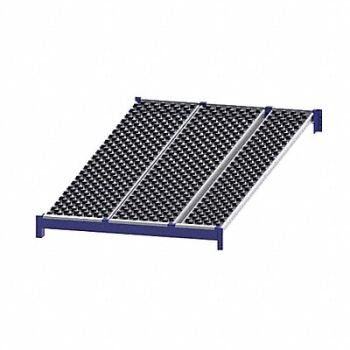 UNEX ROLLER RACK Gravity Flow Shelf 96inx2 5/8inx48in Blu, 46KG79