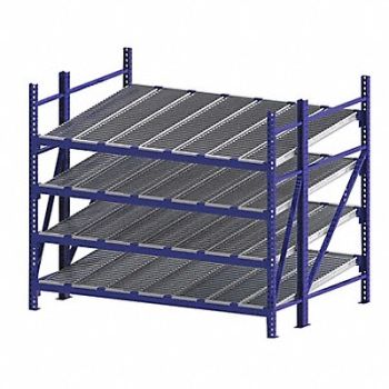 UNEX ROLLER RACK Gravty FlwRck 72inx84inx96in #shlv 4, 46KG80