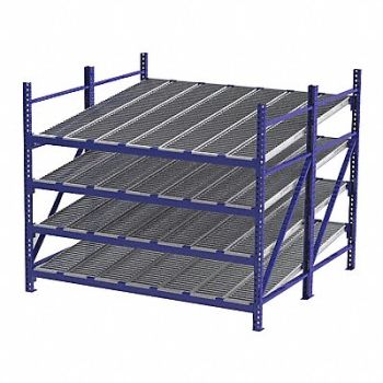 UNEX ROLLER RACK Gravty FlwRck 96inx84inx96in #shlv 4, 46KG83