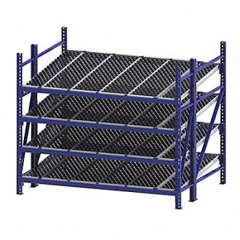 UNEX ROLLER RACK Gravty FlwRck 72inx84inx96in #shlv 4, 46KG86