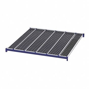 UNEX ROLLER RACK Gravity Flow Shelf 96inx2 5/8inx96in Blu, 46KG91