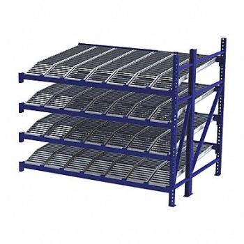UNEX ROLLER RACK Gravty FlwRck 72inx84inx96in #shlv 4, 46KG99