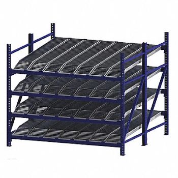 UNEX ROLLER RACK Gravty FlwRck 96inx84inx96in #shlv 4, 46KH02