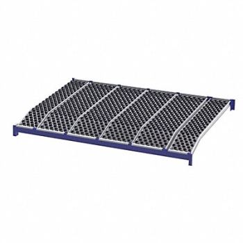 UNEX ROLLER RACK Gravity Flow Shelf 72inx2 5/8inx96in Blu, 46KH07