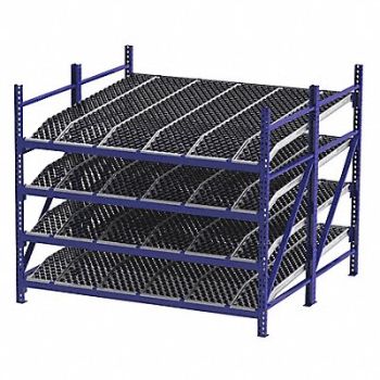 UNEX ROLLER RACK Gravty FlwRck 96inx84inx96in #shlv 4, 46KH08