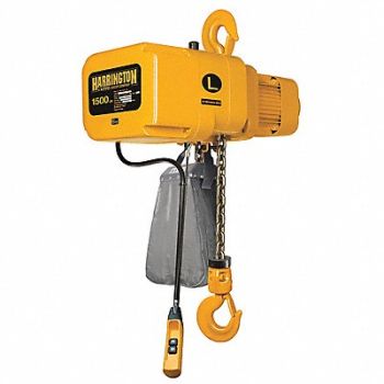 HARRINGTON Electric Chain Hoist 1500lb 60 Hz, 46KL21