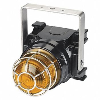 FEDERAL SIGNAL Strobe Light Amber Xenon 1.50A Brckt Mnt, 46KT93