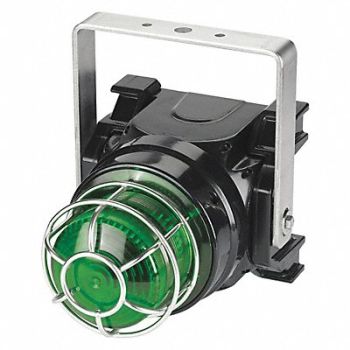FEDERAL SIGNAL Strobe Light Green Xenon 1.50A Brckt Mnt, 46KT96