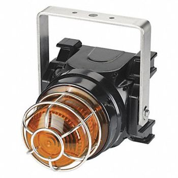 FEDERAL SIGNAL Strobe Light Amber Xenon 0.45A Brckt Mnt, 46KU01