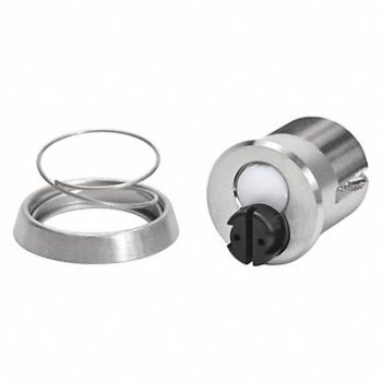 SARGENT Mortise Cylinder Shell Satin Chrome, 46KU68