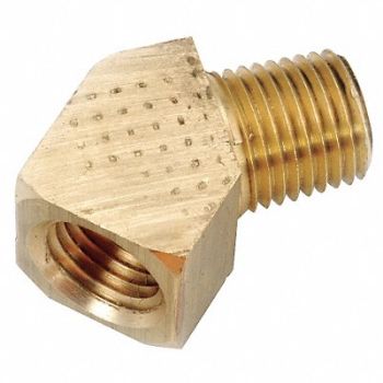 GRAINGER APPROVED 45 Extruded Street Elbow Brass 1/8 in, 46M432
