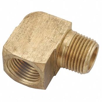 GRAINGER APPROVED 90 Extruded Street Elbow Brass 1/8 in, 46M467
