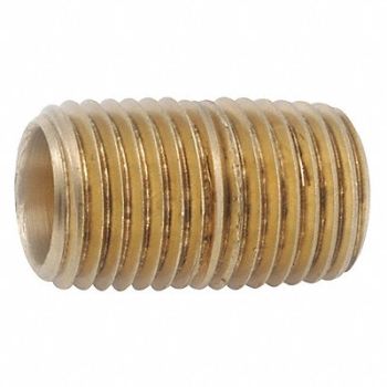 GRAINGER APPROVED Close Nipple 1/8 In MNPT Low Lead Brass, 46M479