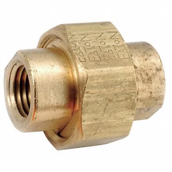GRAINGER APPROVED Union Brass 1/4 in Pipe Size FNPT, 46M495