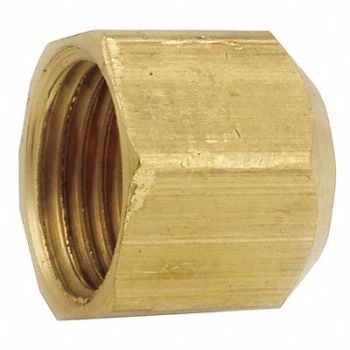 GRAINGER APPROVED Cap 45 Deg Low Lead Brass Female Flare, 46M528