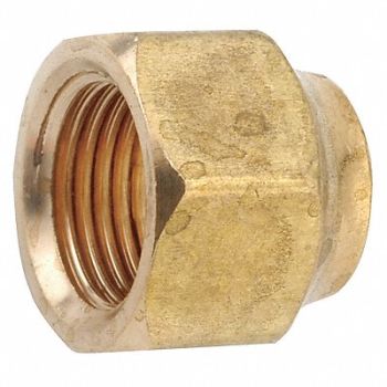 GRAINGER APPROVED Forged Nut 45 deg Low Lead Brass 1/4 In., 46M534