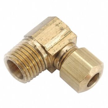 GRAINGER APPROVED Elbow 90 LL Brass CompxM 3/8Inx1/4In, 46M546